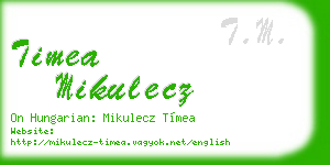 timea mikulecz business card